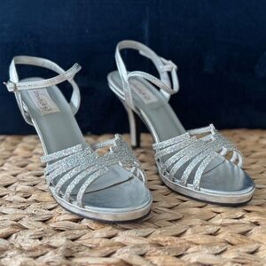 Dyeables Leah Formal Platform Sandal in Silver